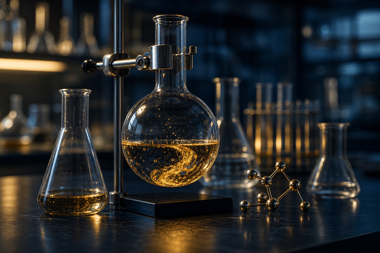 Chemical synthesis laboratory concept